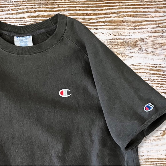 Champion Reverse Weave Short Sleeve Sweatshirt Vintage 90’s - Picture 9 of 12